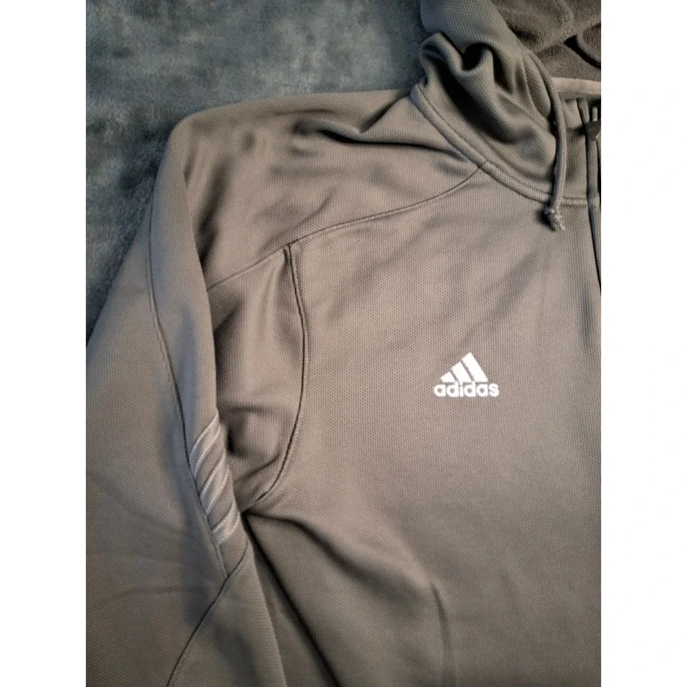 Adidas Mens Notre Dame Fighting Irish ClimaWarm Full‎ Zip Hoodie Gray Size M